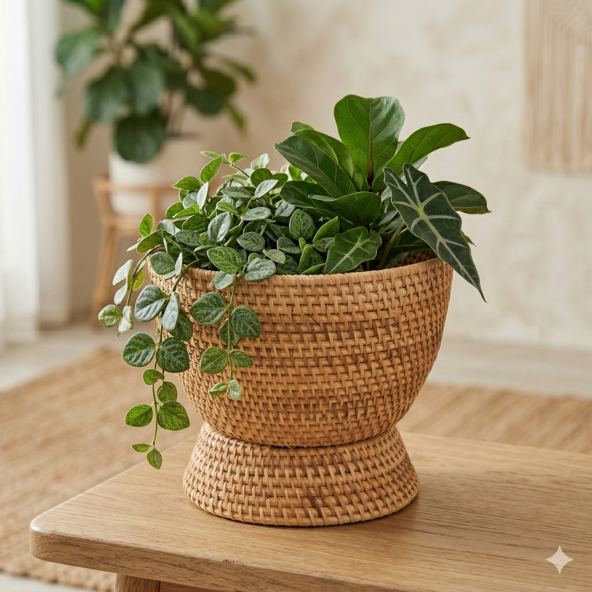 Cachepot Rattan Alto - Imagem 2